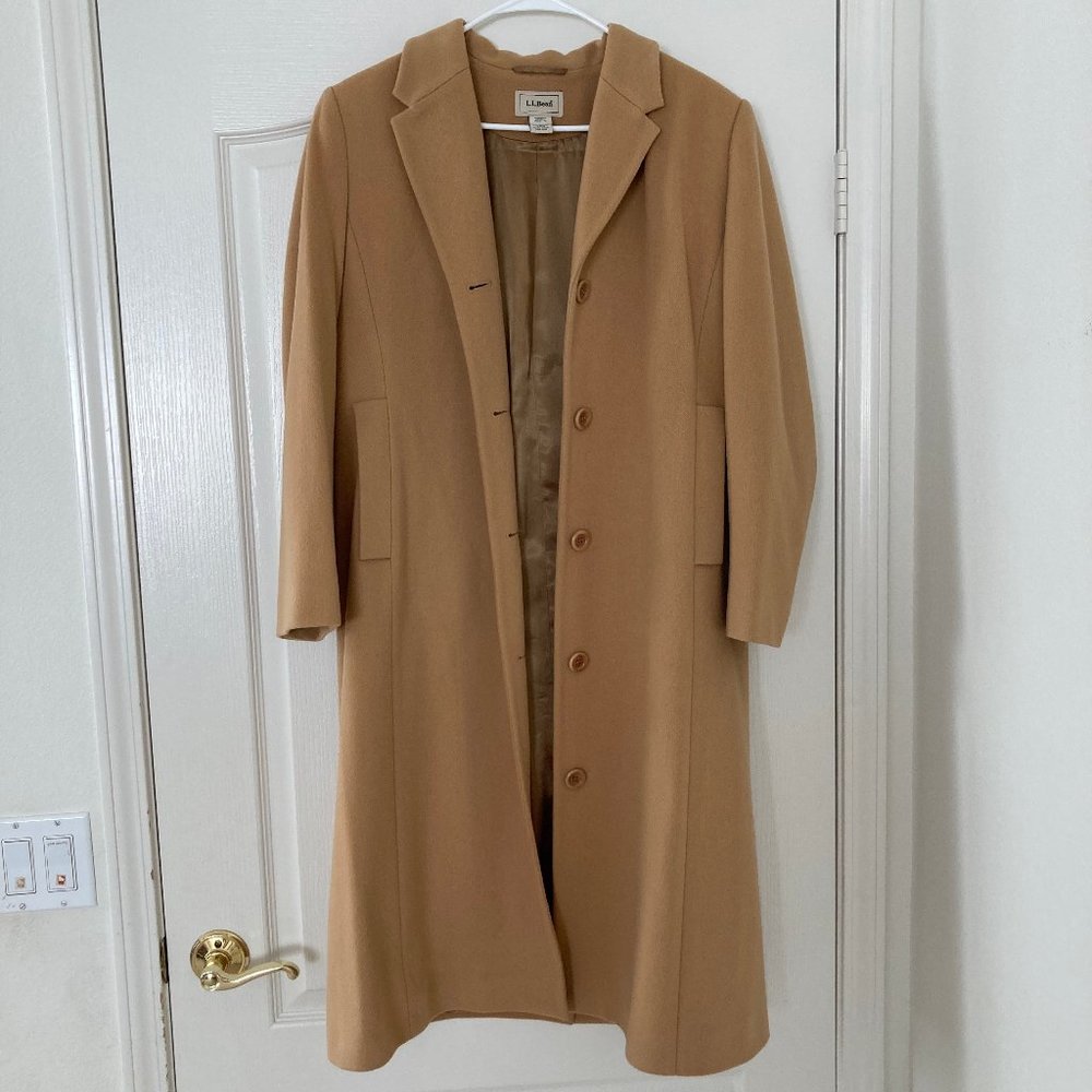 L.L. Bean Long Wool Trench Coat